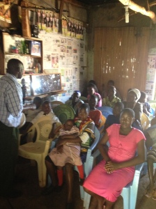 DT presentation in Mogonga- Vincent and Evelyns Hair Cutting shop